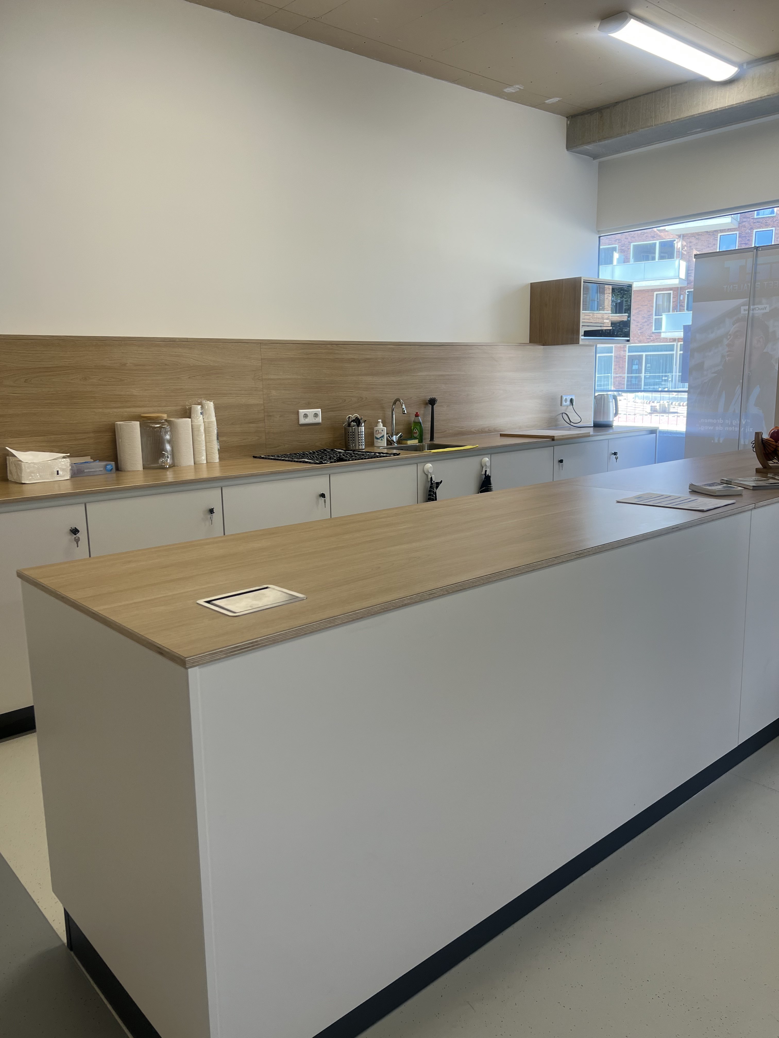 De open keuken van de hub